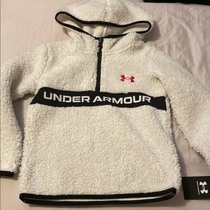 Under Armour Kids White Fleece Hoodie
